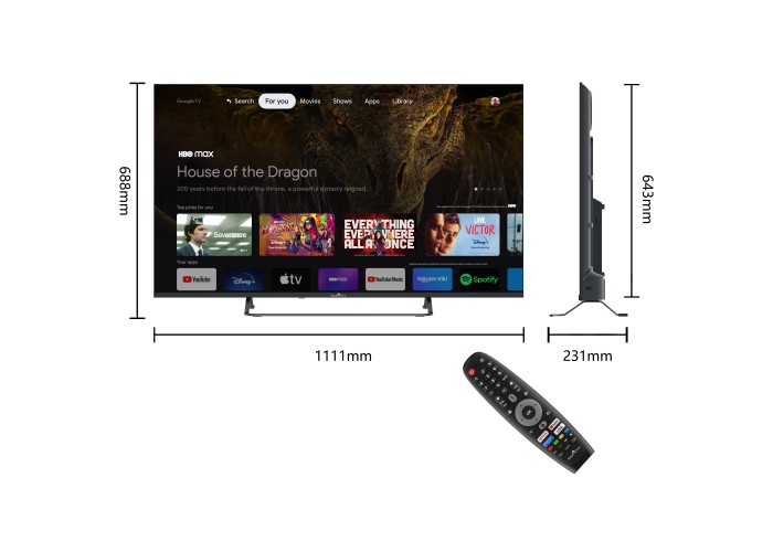 50" V3 4K Ultra HD Google TV™