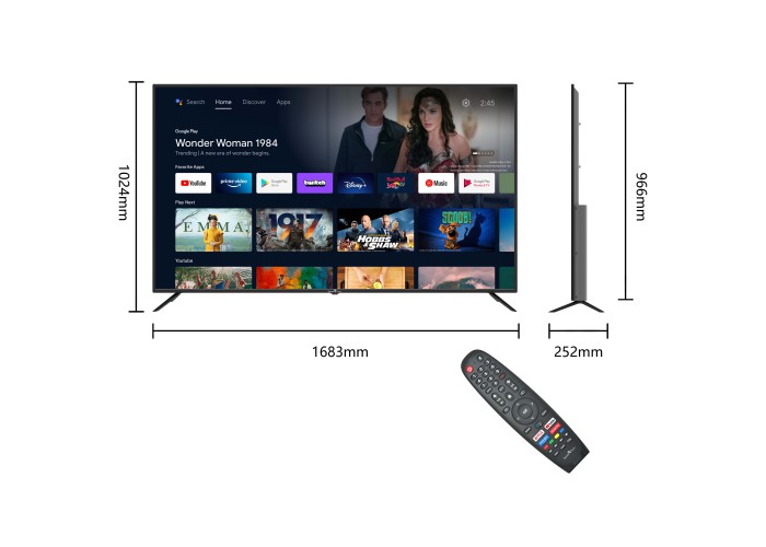 75" T1 Quantum Dot Android TV™