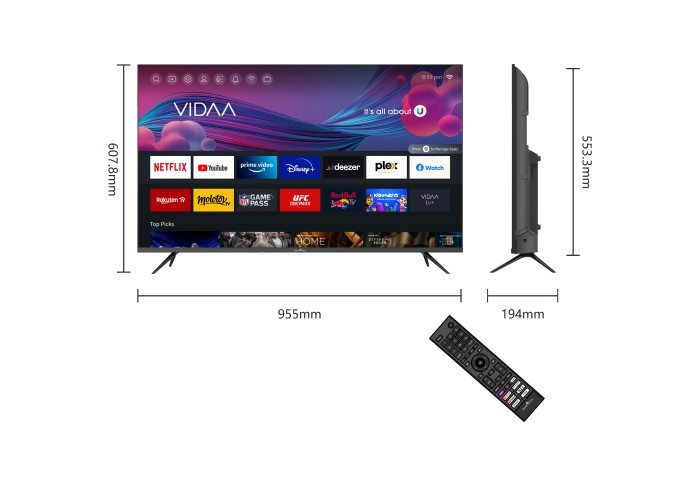 43" V1 4K UHD LED VIDAA Smart TV